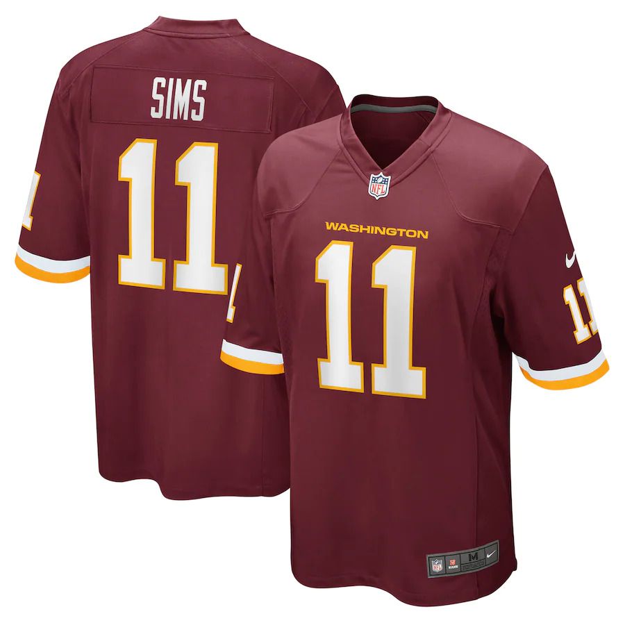 Men Washington Redskins #11 Cam Sims Nike Burgundy Game NFL Jersey